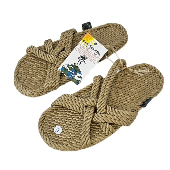 Nomadic State of Mind Womens  Rope Sandals Size 37 / 7-7.5 USA Made Boho NWT - Picture 1 of 8